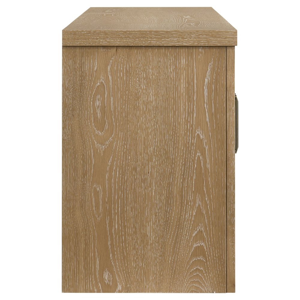 Brenham 79-inch 4-door TV Stand Media Console Light Oak