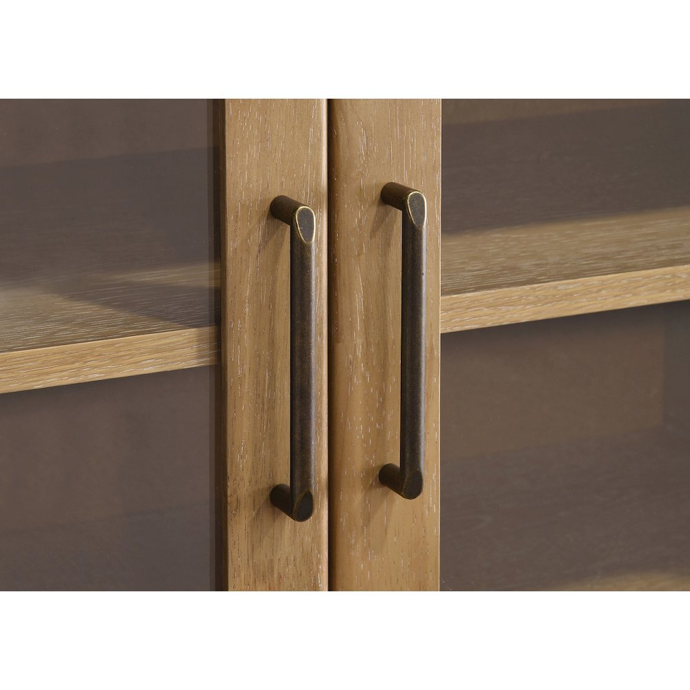 Brenham 79-inch 4-door TV Stand Media Console Light Oak