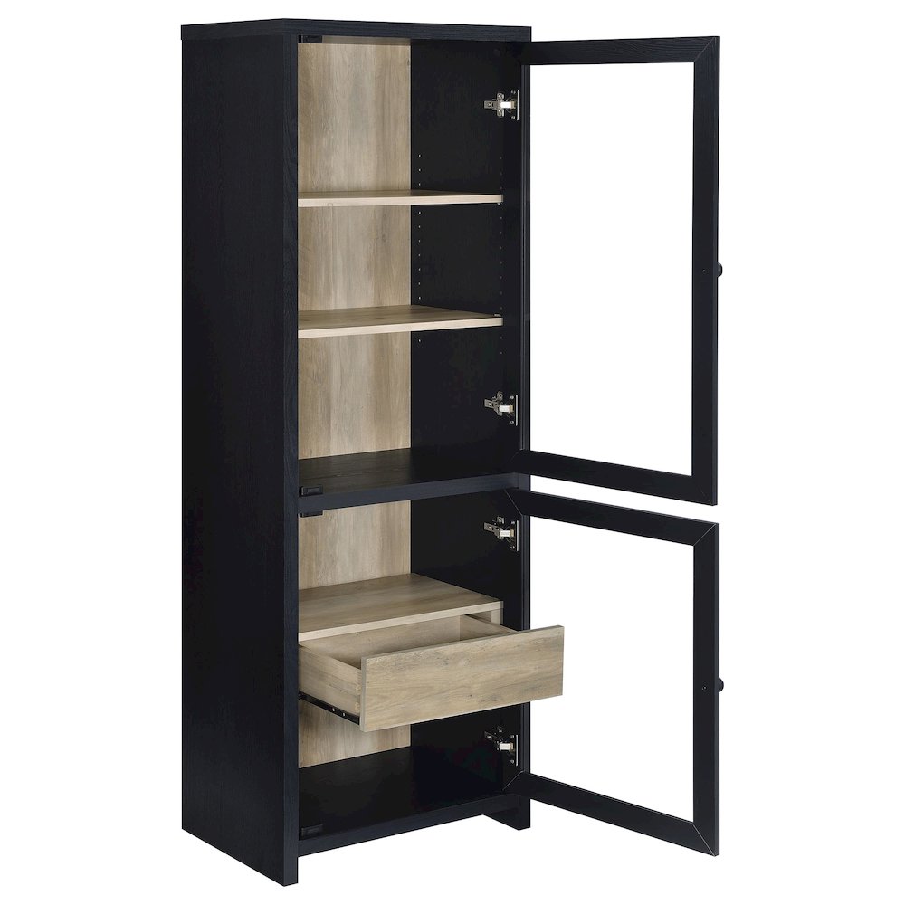 Denison 3-piece Entertainment Center 79-inch TV Stand Black
