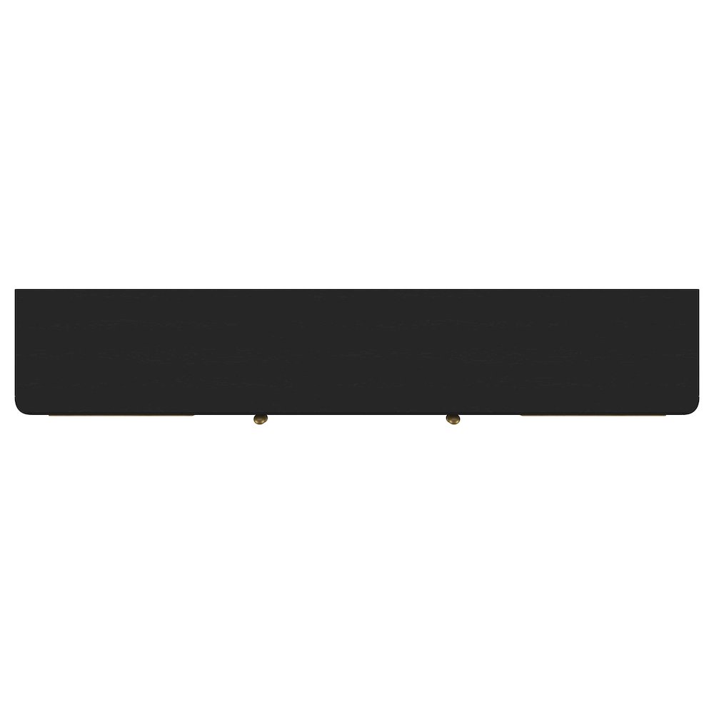 Arini Rattan Cane 2-door TV Stand Media Console Black