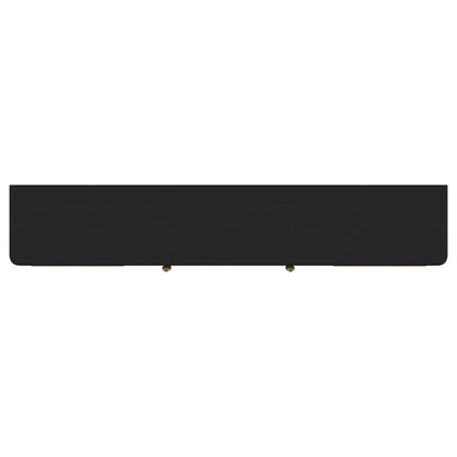 Arini Rattan Cane 2-door TV Stand Media Console Black