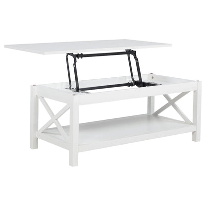 Skyview 44-inch Rectangular Lift Top Coffee Table White