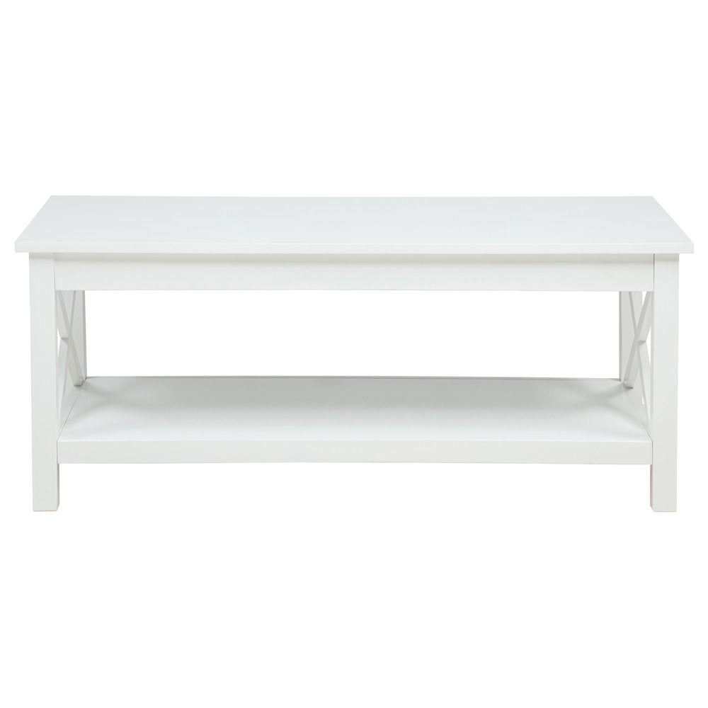 Skyview 44-inch Rectangular Lift Top Coffee Table White
