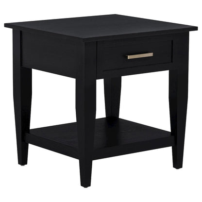 Lindenton 1-drawer Wood Occasional Side End Table Black