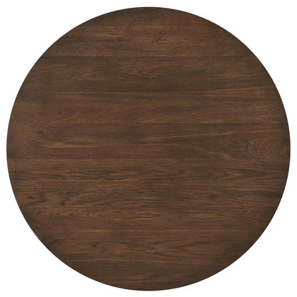 Sweeney 39-inch Round Wood Occasional Cocktail Coffee Table Dark Walnut