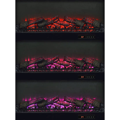 Havering 71-inch TV Stand Fireplace Media Console Dark Pine