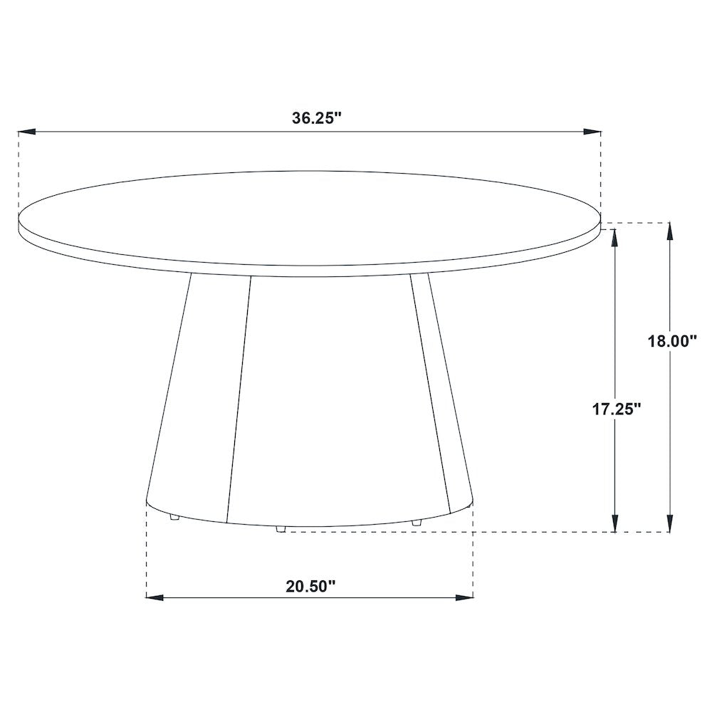 Franklin 36-inch Round Pedestal Coffee Table Grey and Dark Brown
