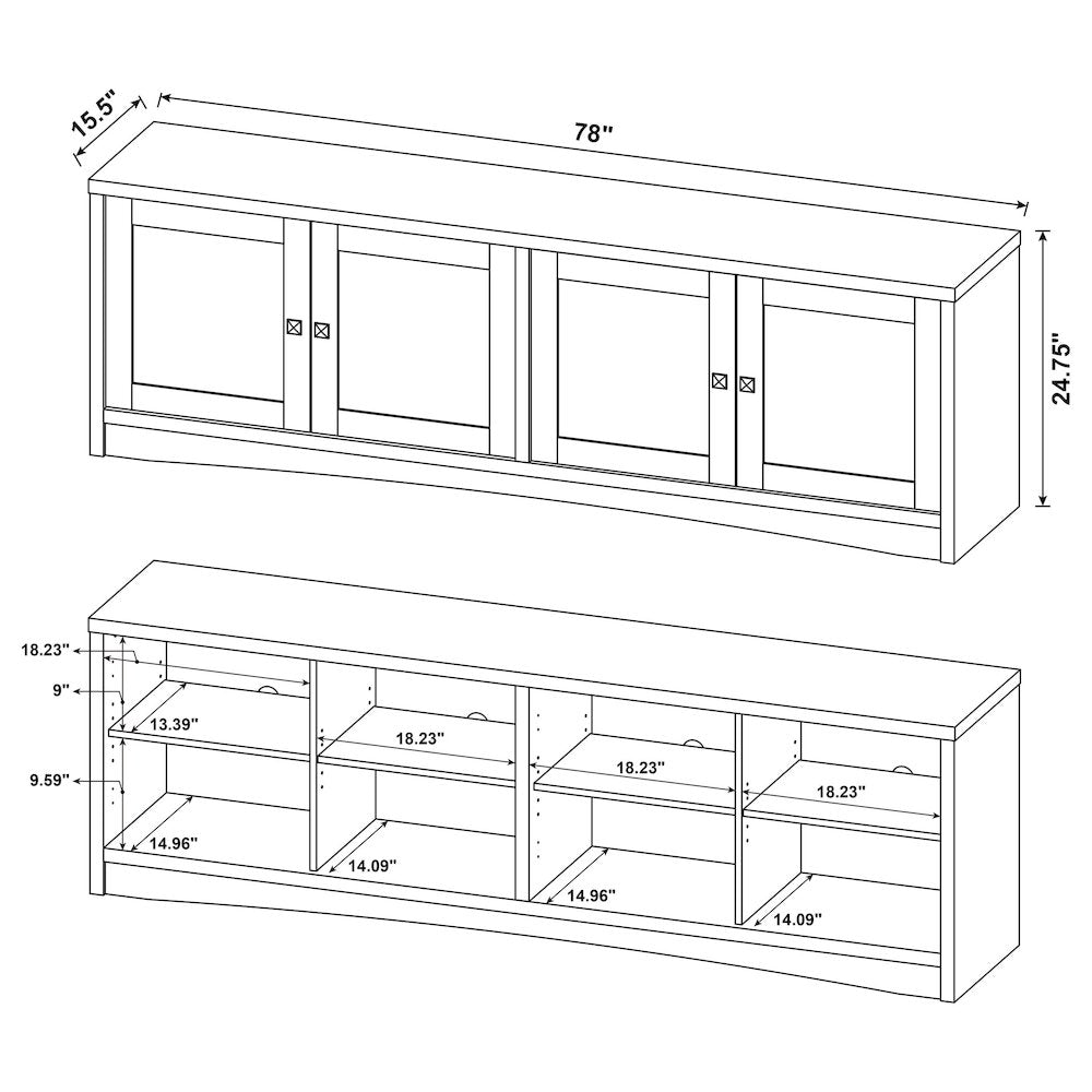 Laughlin 3-piece Entertainment Center TV Stand White