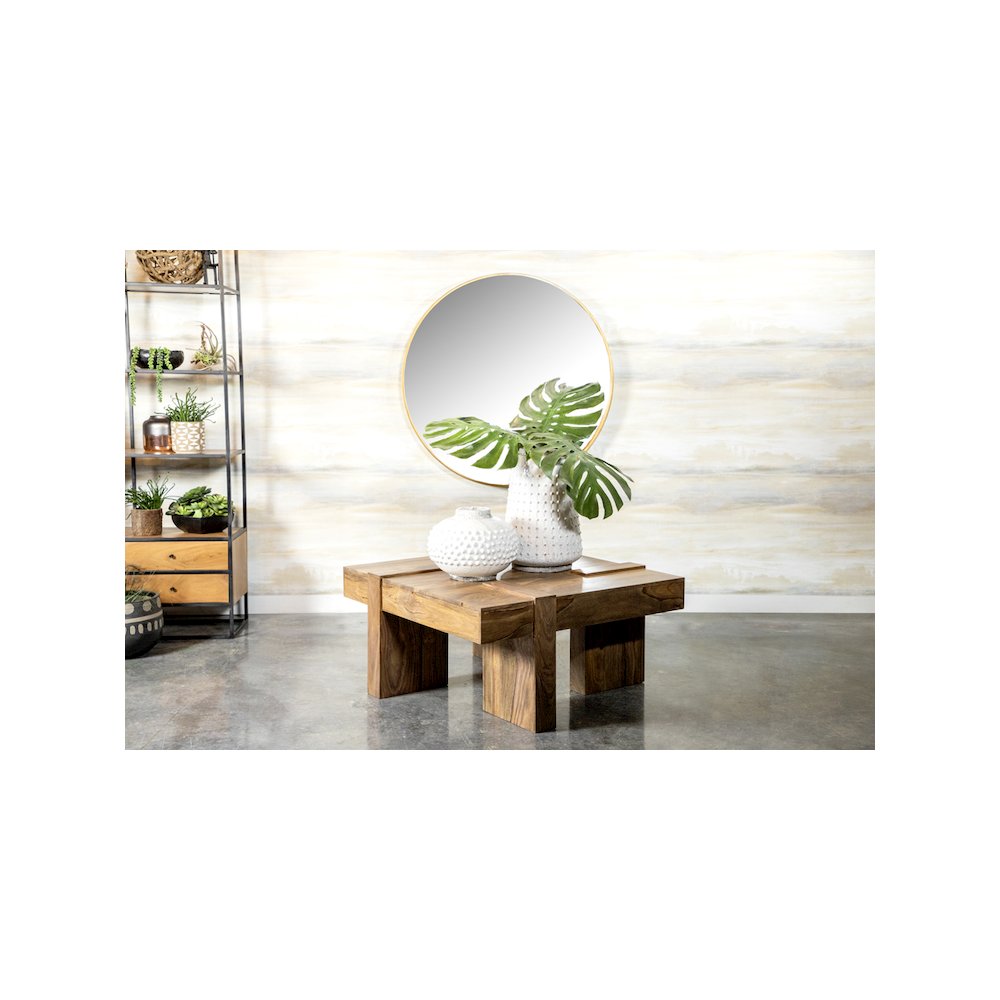 Samira Square Solid Wood Coffee Table Natural Sheesham