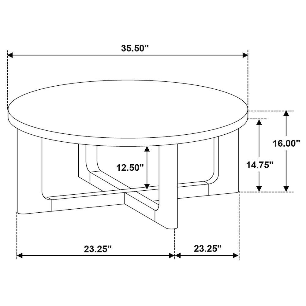 Kessler 3-piece Round Sculptural Wood Coffee Table Set Brown