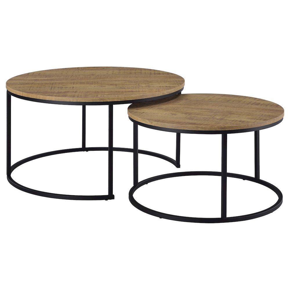 Lainey 2-piece Round Nesting Coffee Table Mango