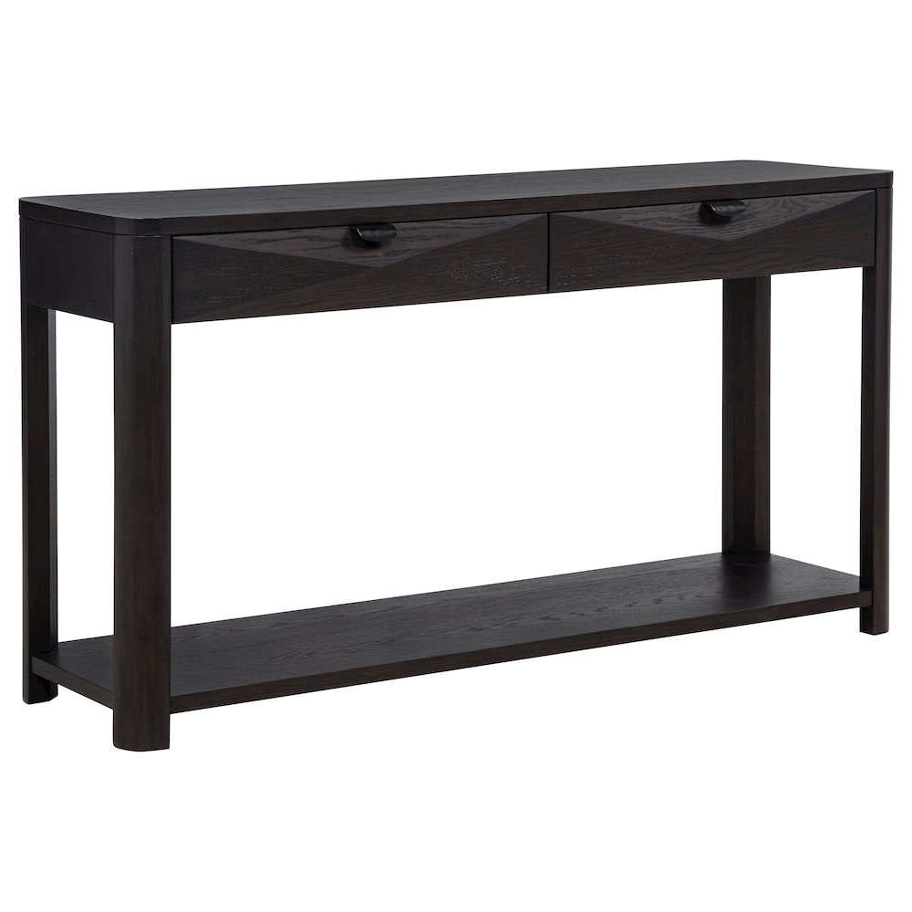 Marcelo Sofa Console Table with 2 Drawers and Shelf Coffee