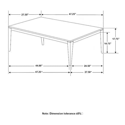 Mozzi Rectangular Faux Marble Coffee Table Grey and Black