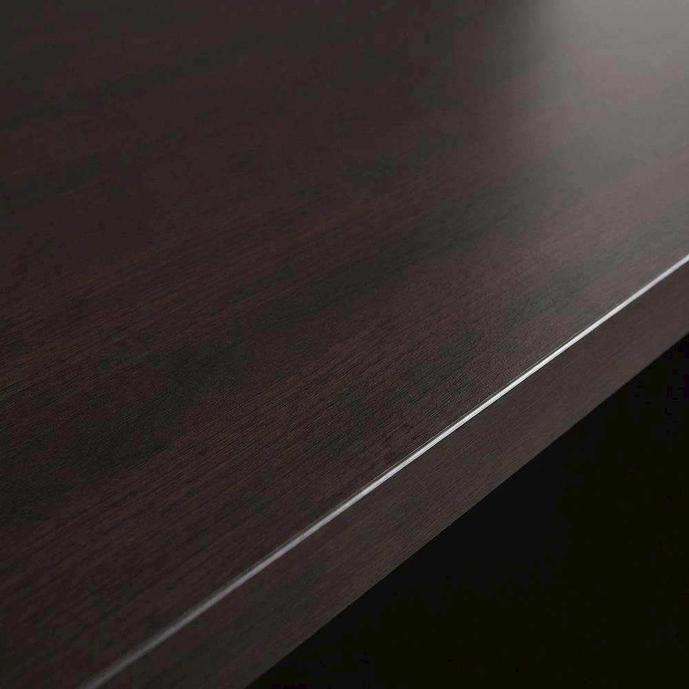 Contemporary Cappuccino Office Desk With 2 Drawers And Rectangular Top