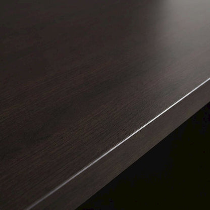 Contemporary Cappuccino Office Desk With 2 Drawers And Rectangular Top