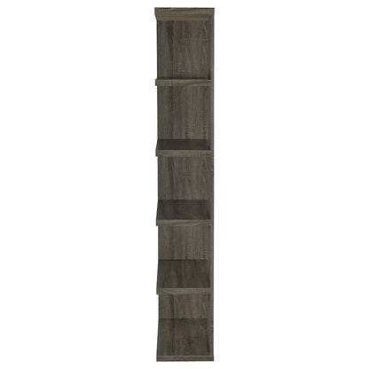 Harrison 71-inch 5-shelf Bookshelf Weathered Grey