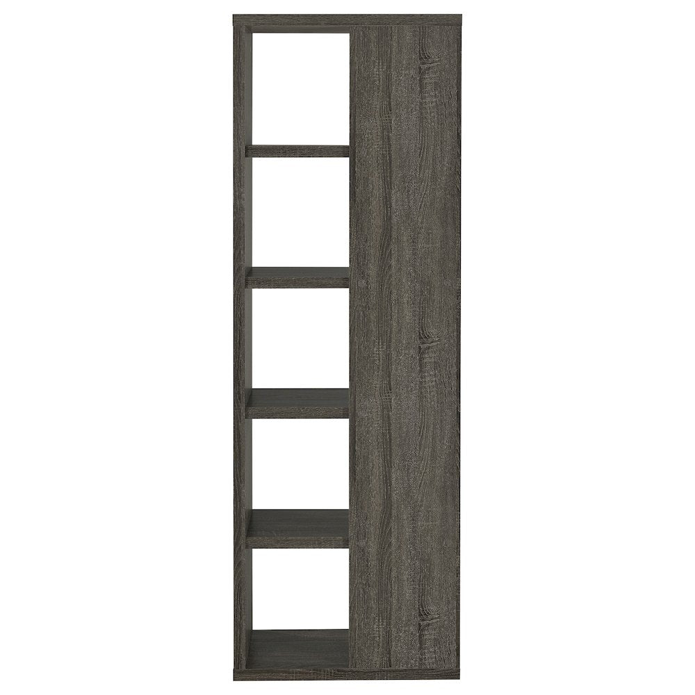 Harrison 71-inch 5-shelf Bookshelf Weathered Grey