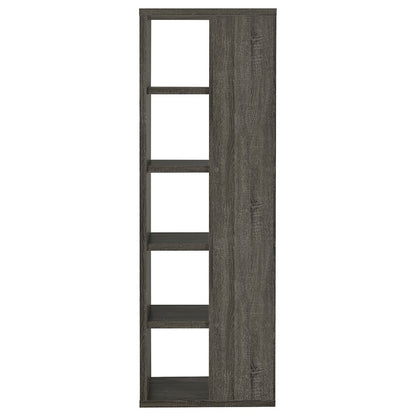 Harrison 71-inch 5-shelf Bookshelf Weathered Grey