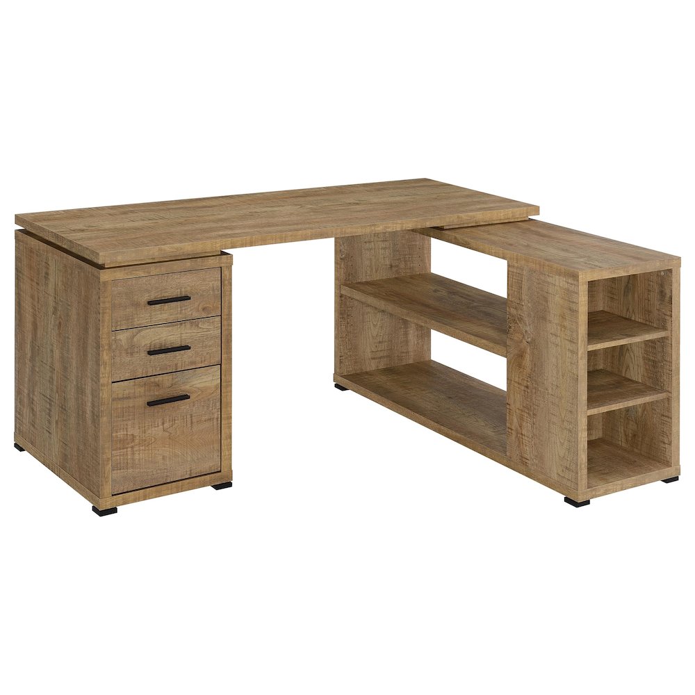 Yvette 60-inch 3-drawer L-Shape Computer Desk Mango