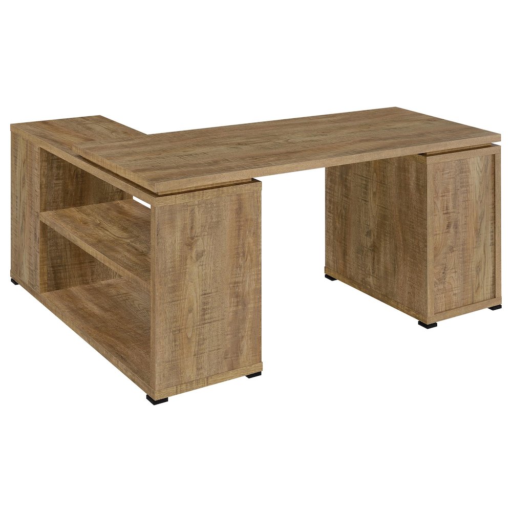 Yvette 60-inch 3-drawer L-Shape Computer Desk Mango