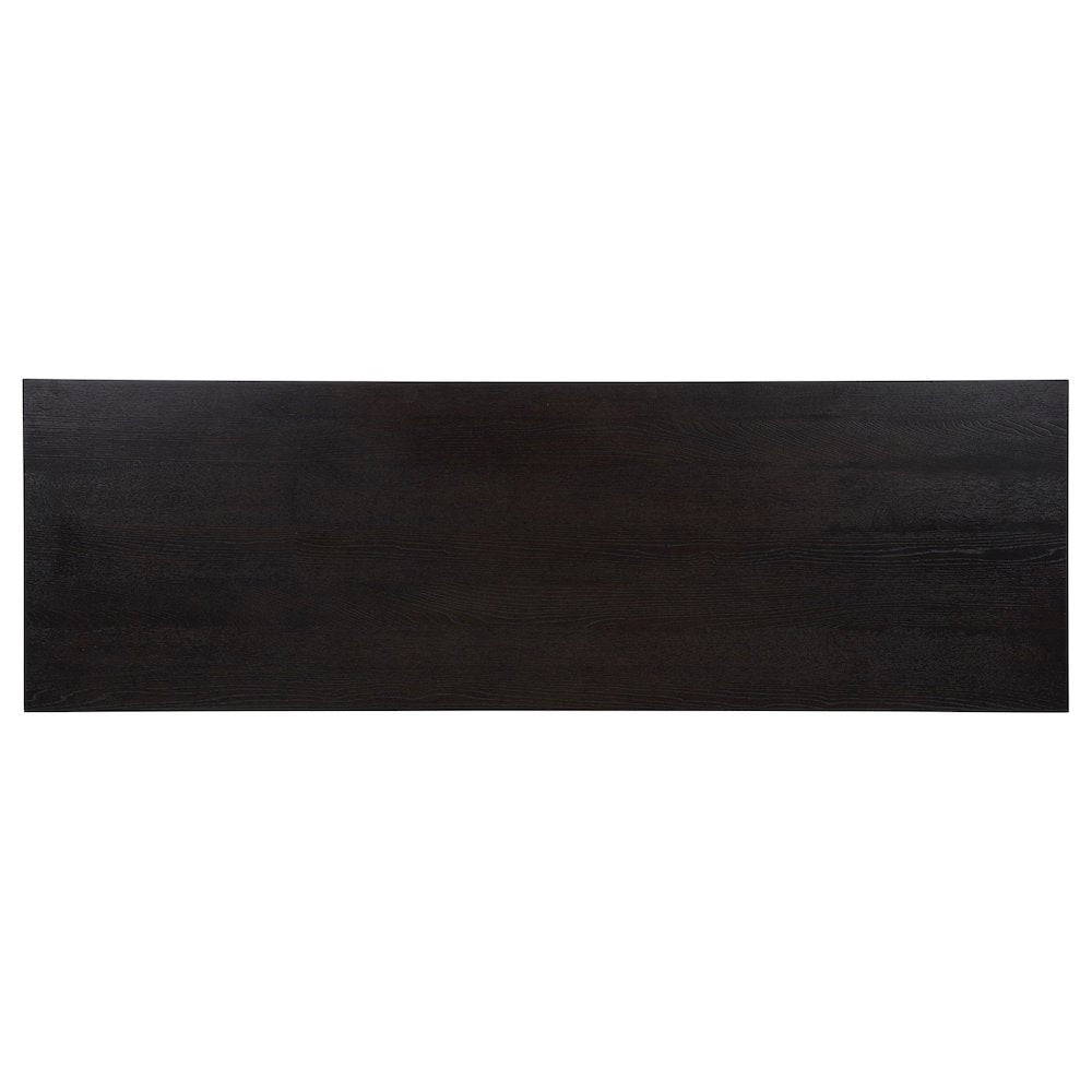 Harkes 75-inch 3-drawer Computer Desk with Adjustable Shelf Coffee Bean