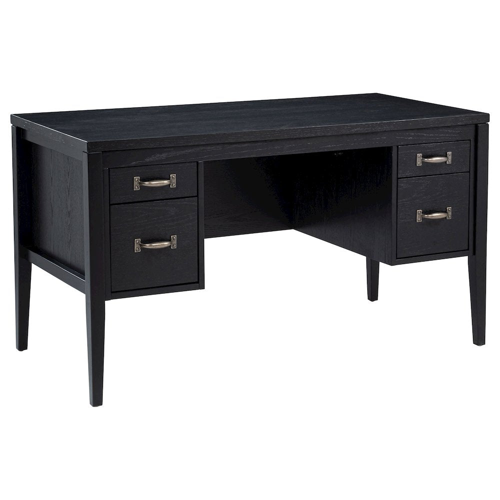 Graham 54-inch 4-drawer Double Pedestal Lift Top Computer Desk Black