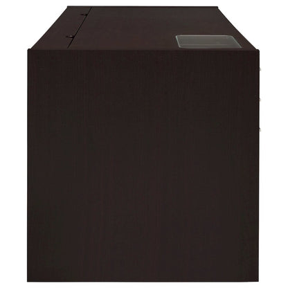 Halston 60-inch 3-drawer Office Computer Desk Cappuccino
