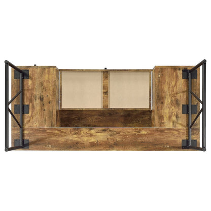 Analiese 63-inch 4-drawer Writing Desk Rustic Nutmeg