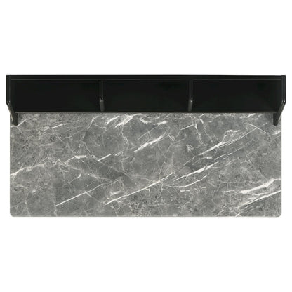 Besler 47-inch SmartTop Writing Desk with Shelf Grey Stone and Black