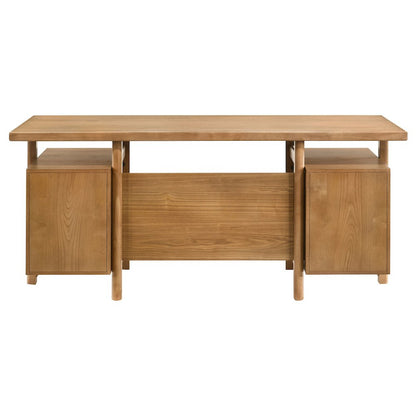 Roldan 69-inch 4-drawer Computer Desk with File Drawer Light Ash