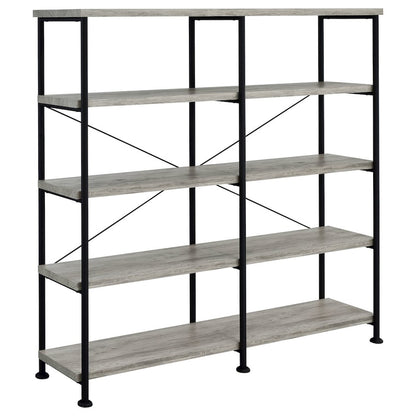 Modern Geometric Bookcase – Stylish 4-Tier Bookshelf with Open Shelves