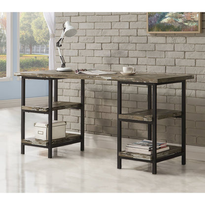 Kemper 59-inch 4-shelf Writing Desk Weathered Brown