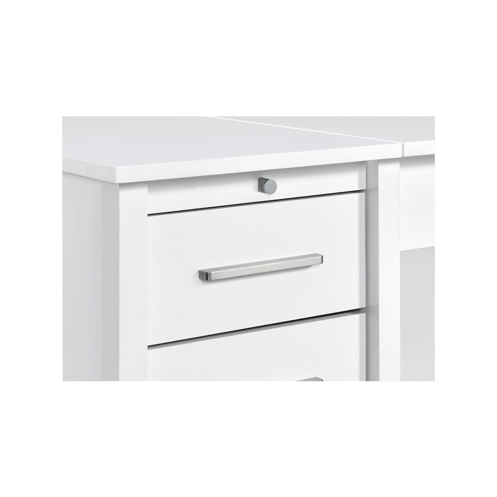 Dylan 60-inch 4-drawer Lift Top Office Desk White High Gloss