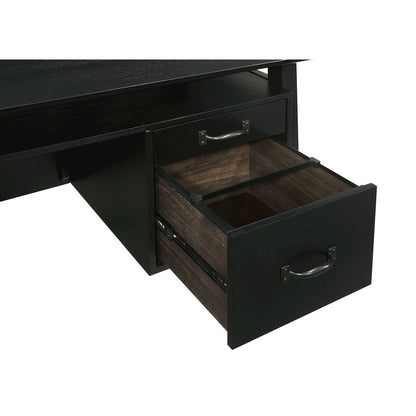 Goodson 64-inch 4-Drawer Double Pedestal Computer Desk Black
