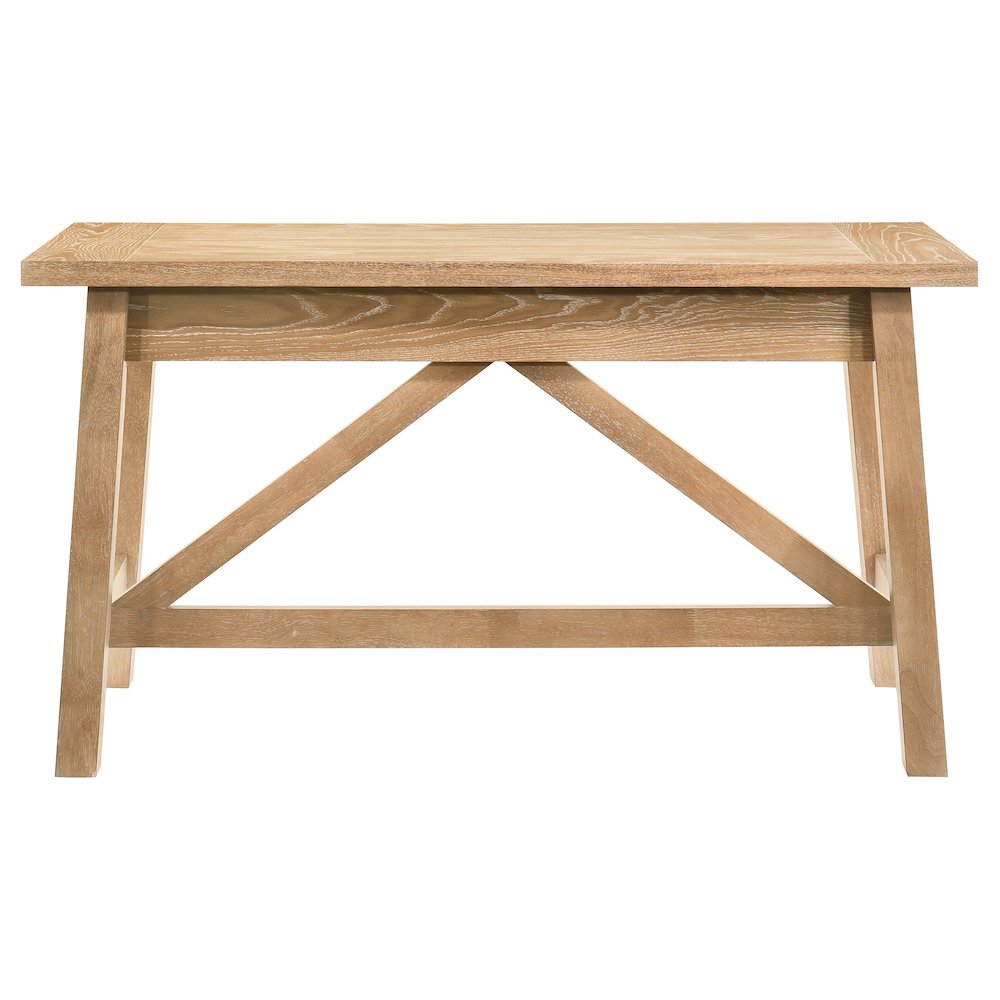 Fabian 54-inch 2-drawer Computer Writing Desk Distressed Light Brown