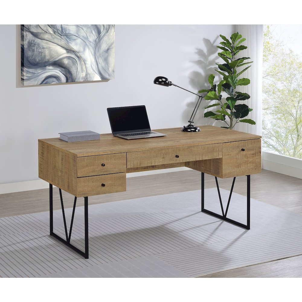 Analiese 63-inch 4-drawer Writing Desk Mango