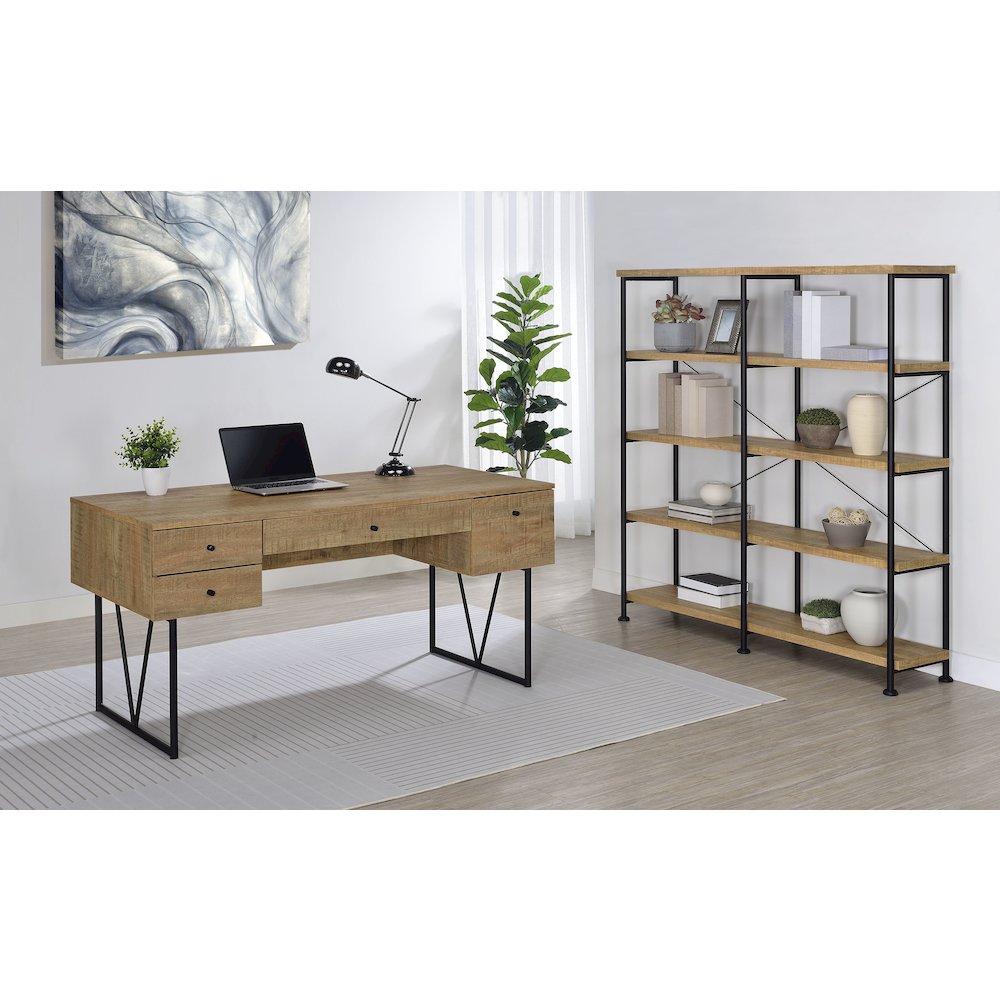 Analiese 63-inch 4-drawer Writing Desk Mango