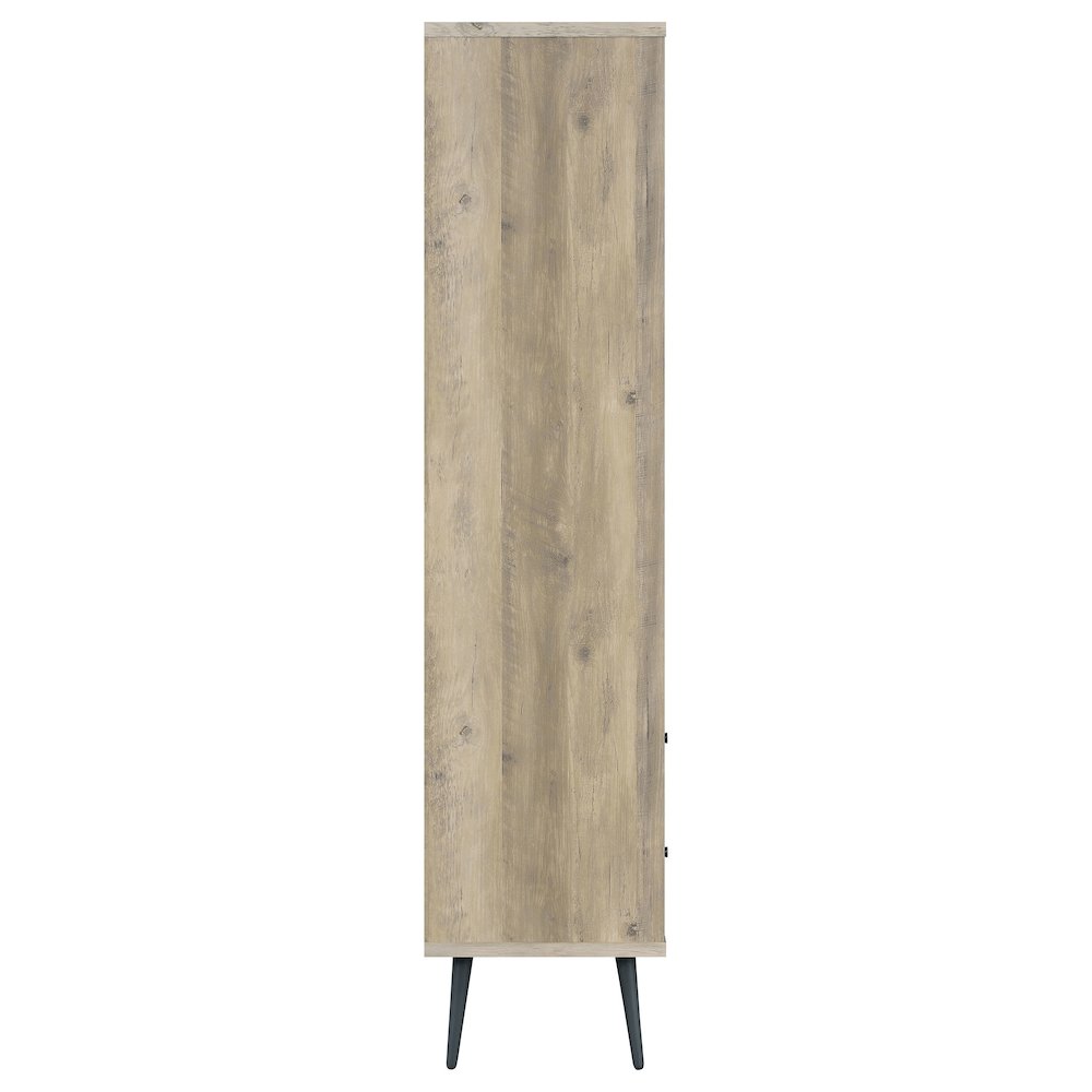 Maeve 70-inch 3-shelf Bookcase with Drawers Distressed Pine