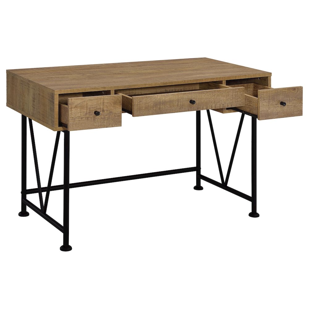 Analiese 47-inch 3-drawer Writing Desk Mango