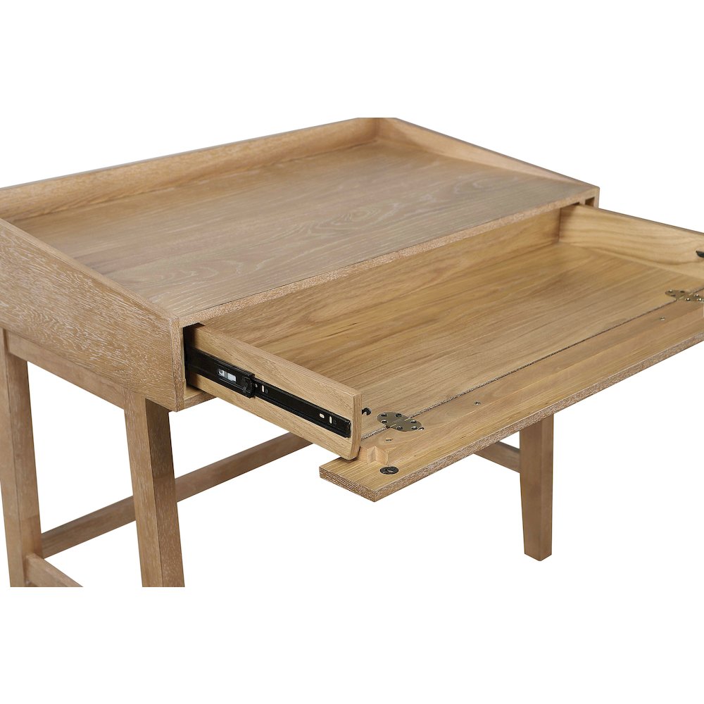 Fabian 38-inch Computer Desk with Keyboard Drawer Distressed Light Brown