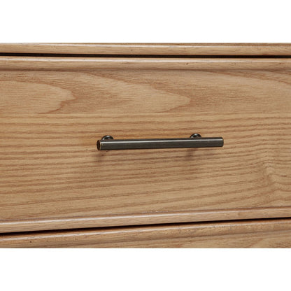 Vermes 55-inch 3-drawer Writing Desk with Power Outlet Light Ash