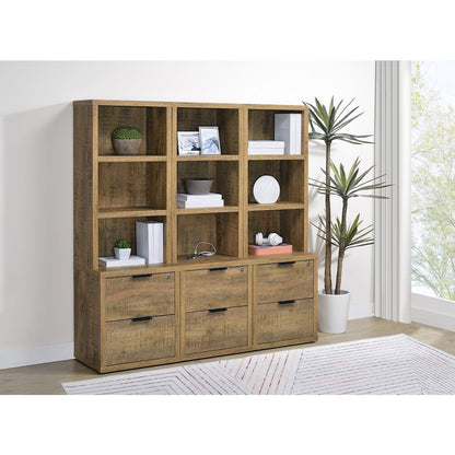 Westpark 3-shelf Bookcase USB and Lockable Drawer Mango