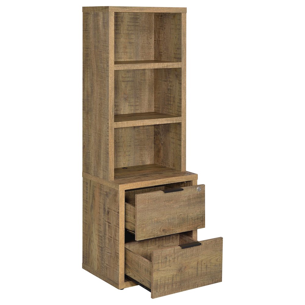 Westpark 3-piece Wall Unit Bookcase Set with USB Mango