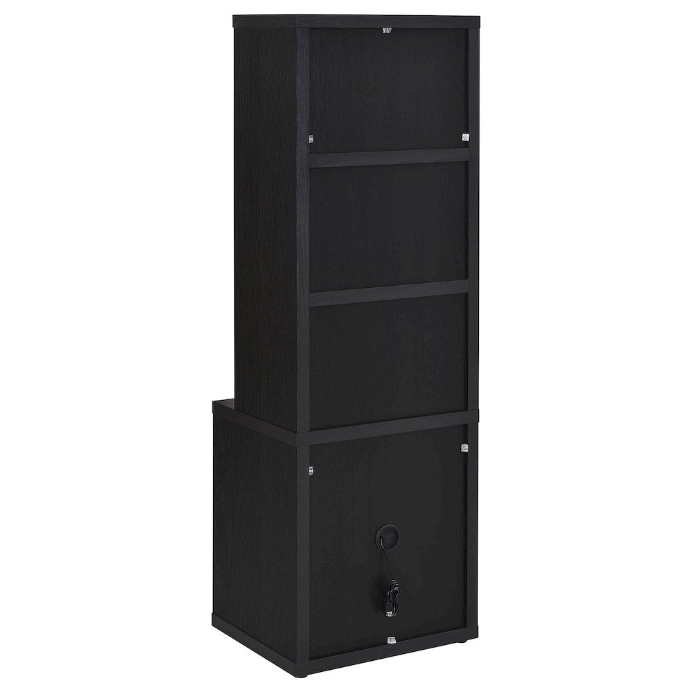 Westpark 3-piece Wall Unit Bookcase Set with USB Black
