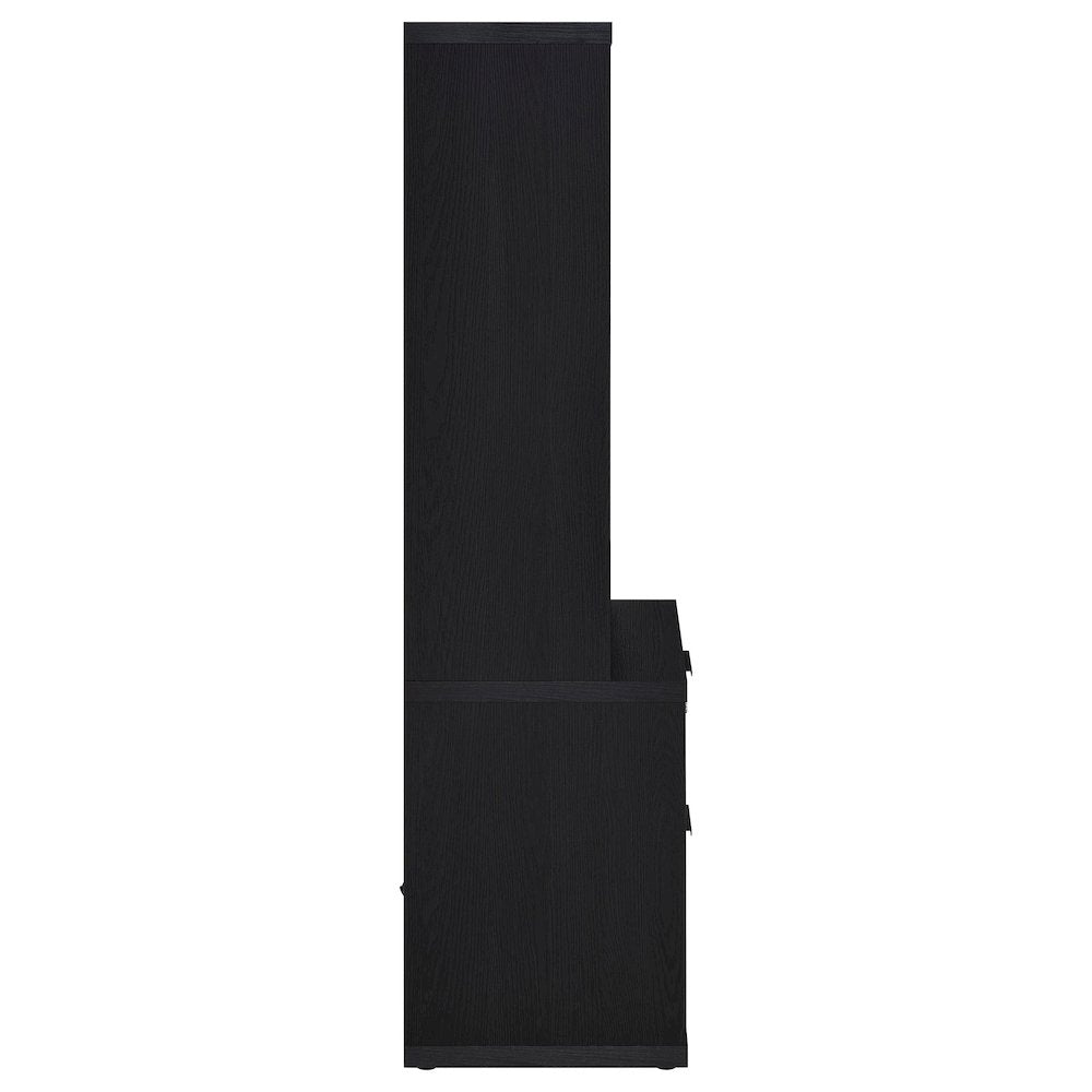 Westpark 3-piece Wall Unit Bookcase Set with USB Black