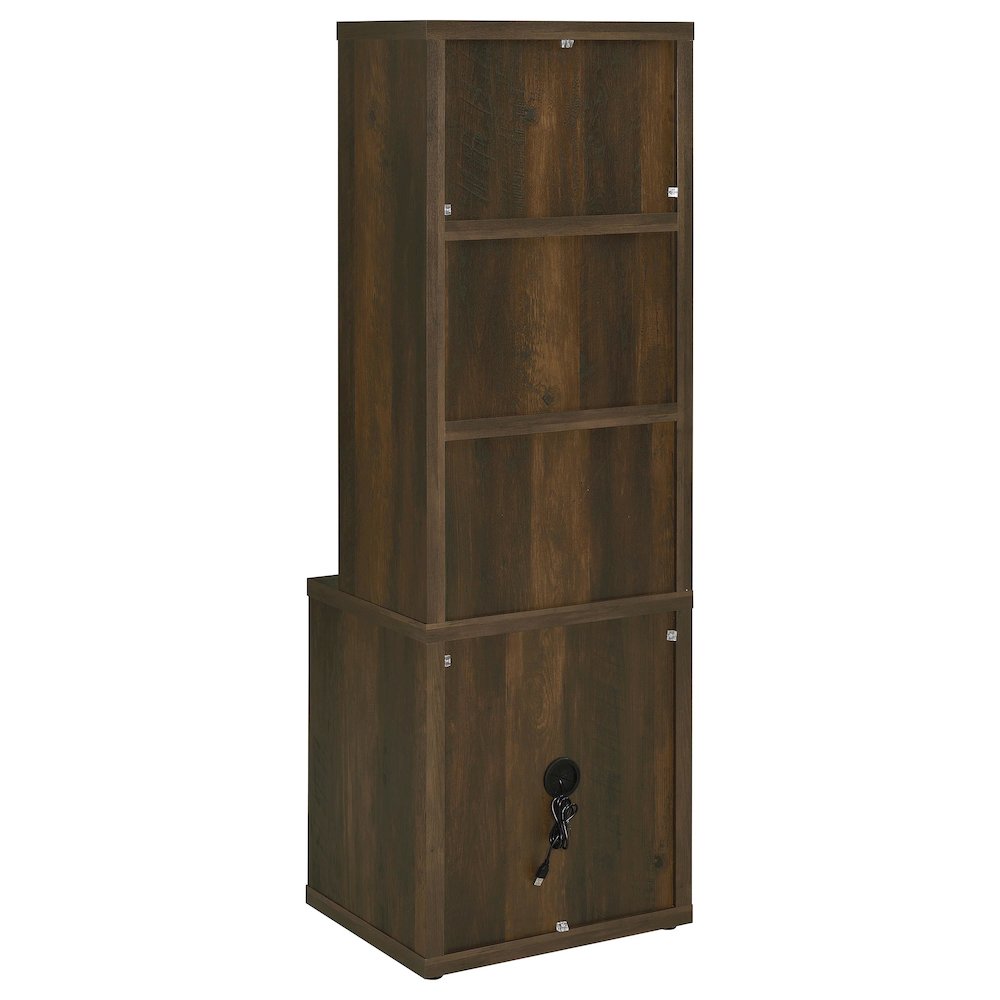 Westpark 3-piece Wall Unit Bookcase Set with USB Dark Pine