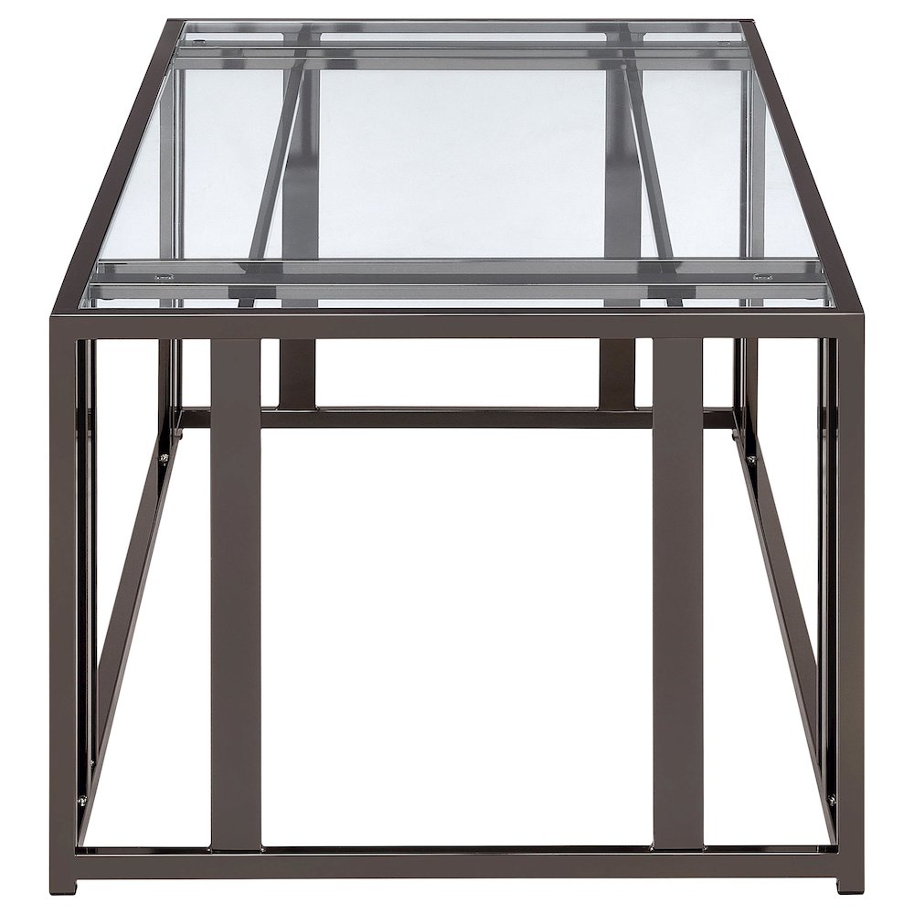 Adri 2-piece Coffee and End Table Set Black Nickel