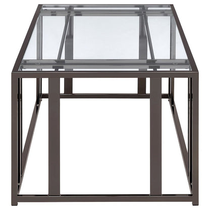 Adri 2-piece Coffee and End Table Set Black Nickel