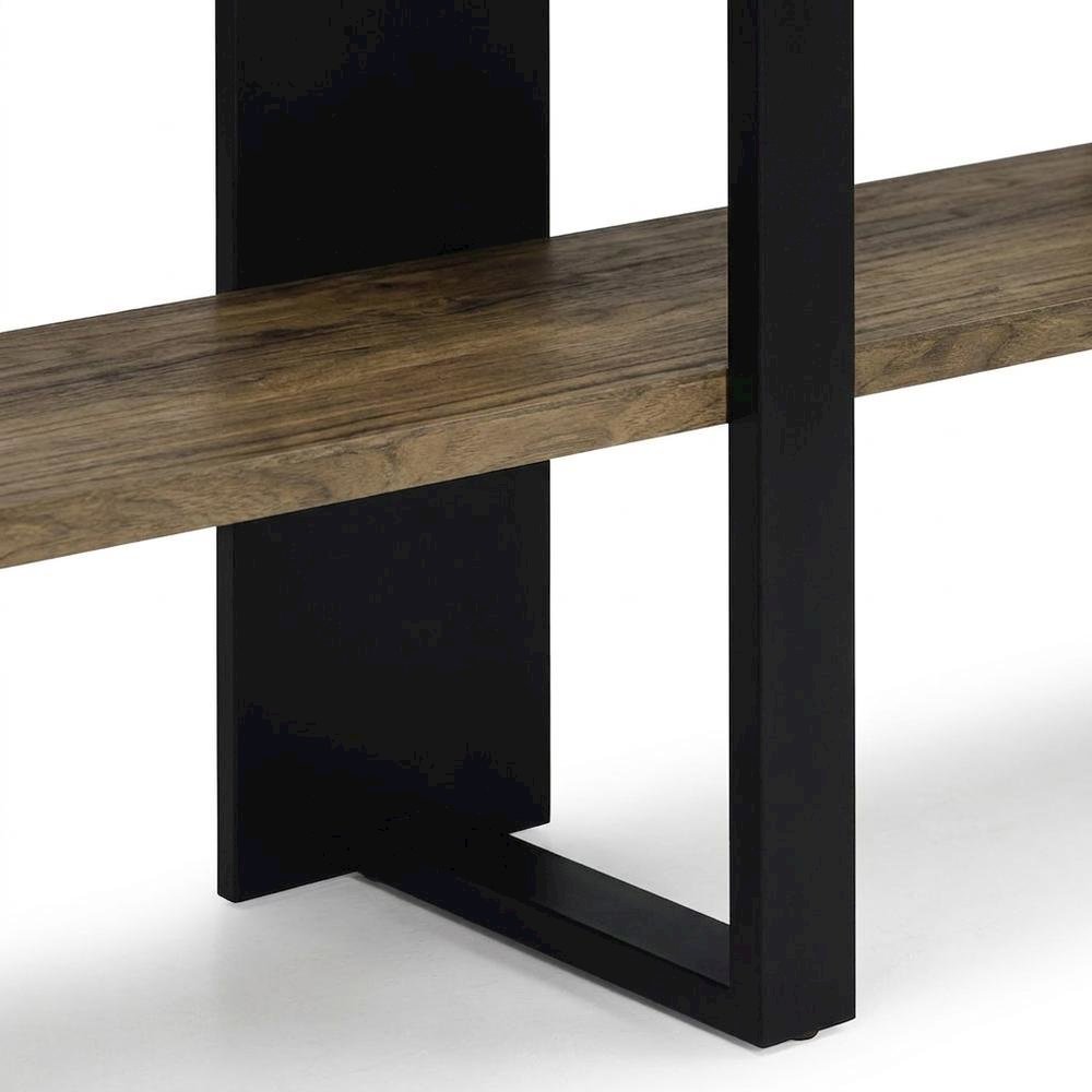 Engineered Wood Tall Wide Bookshelf with 4 Open Shelves, Black