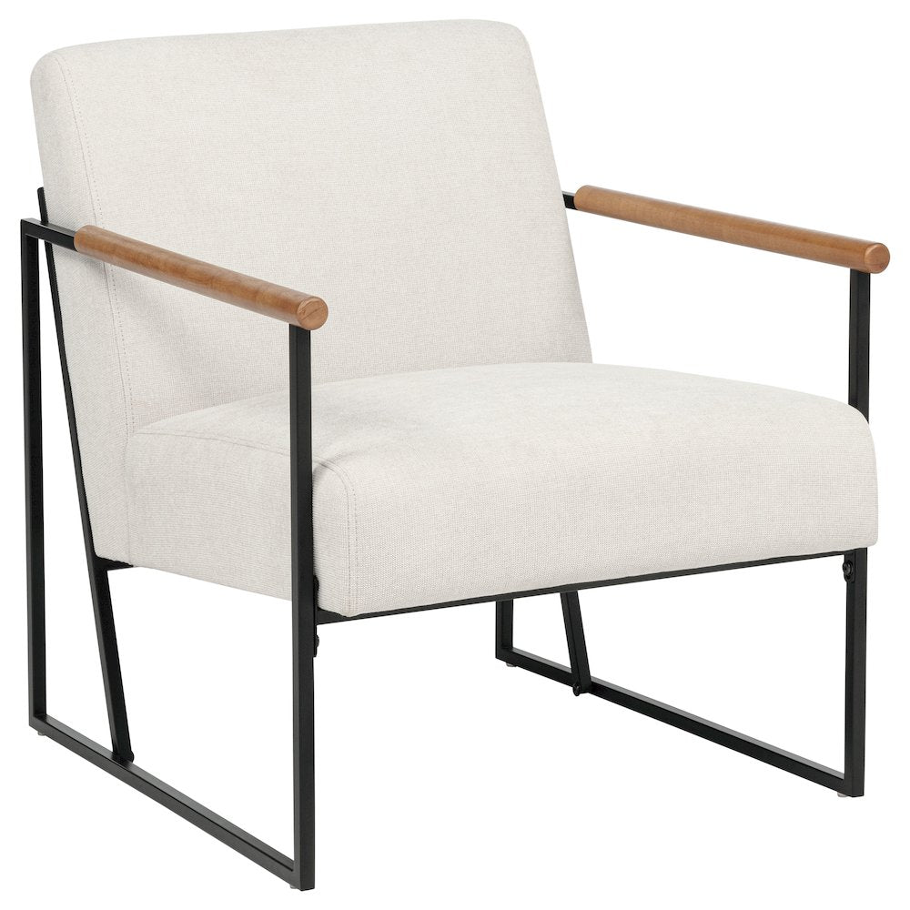Monsen Fabric Upholstered Metal Frame Accent Chair Ivory